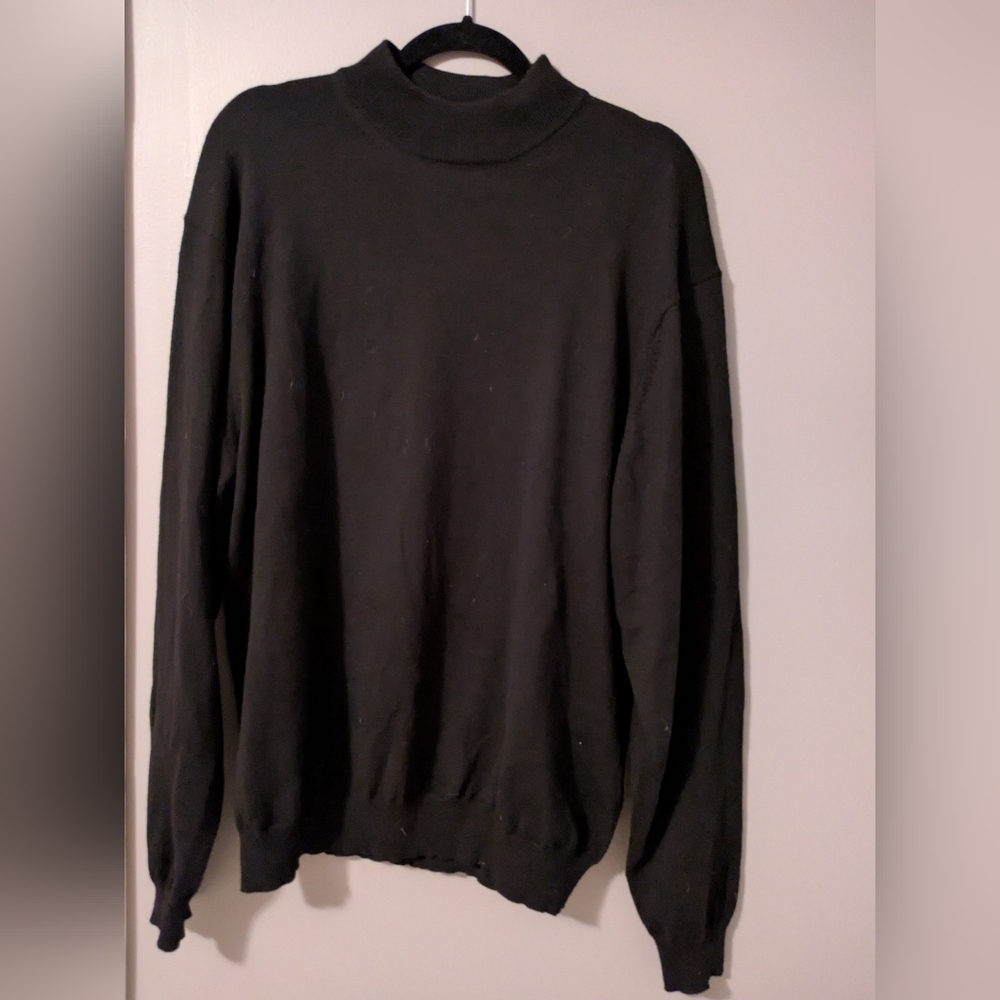 Pronto Uomo L Classic Black Men's Merino Sweater